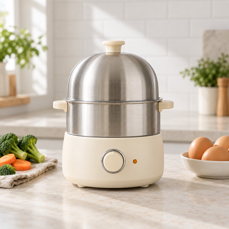 CACHOO Stainless Steel Egg Cooker — 14 Eggs, 2-Tier